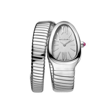 Bvlgari Serpenti Super Clone Swiss Machine 35mm luxury watch with a sleek design, featuring a metallic strap and round dial.