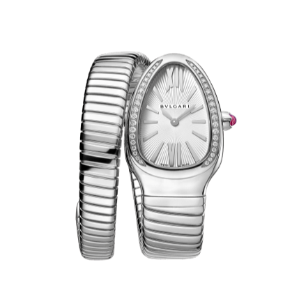Bvlgari Serpenti Super Clone Swiss Machine 35mm watch with a sleek design and stainless steel bracelet