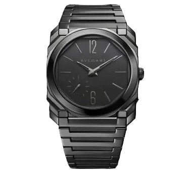 Bvlgari Aucto Super Clone Swiss watch with a 40mm case, featuring a wine-colored dial and stainless steel bracelet.