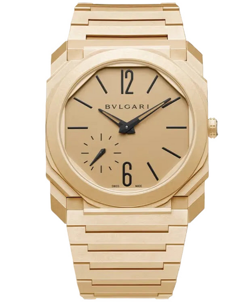 Bvlgari Aucto Super Clone Swiss watch with a 40mm case, featuring a wine-colored dial and stainless steel bracelet.