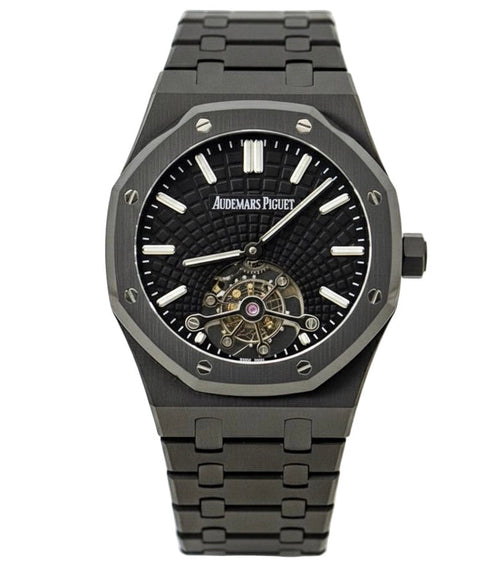 Audemars Piguet Royal Oak self-winding flying tourbillon watch with a 41mm case, featuring a detailed dial and Swiss craftsmanship.