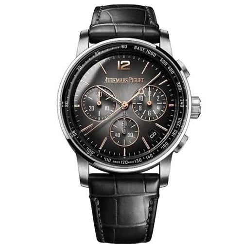 Audemars Piguet Code 11.59 Super Clown Swiss watch with a 41mm stainless steel case and intricate dial details.