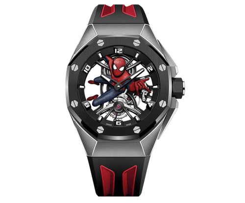 Audemars Piguet Concept Spiderman Super Clone Swiss watch with a 42mm case, featuring a detailed Spider-Man design on the dial.