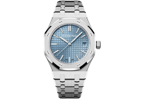Audemars Piguet Royal Oak Super Clone Swiss watch with a 37mm case, featuring a stainless steel bracelet and detailed dial.