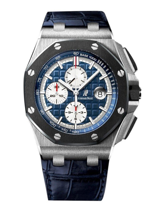 Audemars Piguet Offshore Super Clone Swiss watch with a 43mm case, black dial, and sporty design featuring chronograph functions.