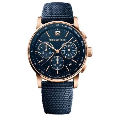 Audemars Piguet Code 11.59 Chronograph watch with a 41mm case, featuring a Swiss-made dial and detailed chronograph functions.