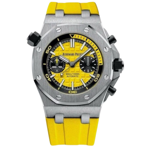 Audemars Piguet Offshore Super Clone Swiss watch with a 42mm case, featuring a dark dial and stainless steel bracelet.