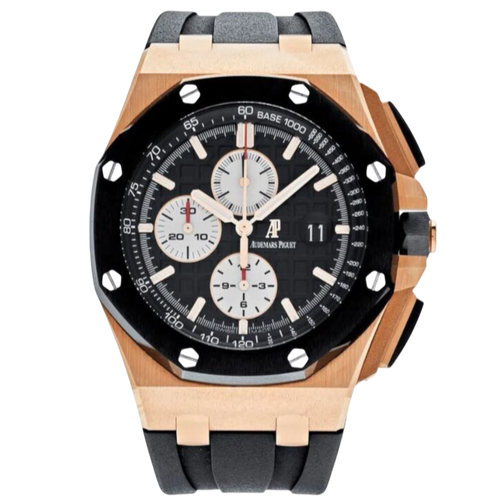 Audemars Piguet Offshore Super Clone Swiss watch with a 43mm case, featuring a dark dial and stainless steel bracelet.