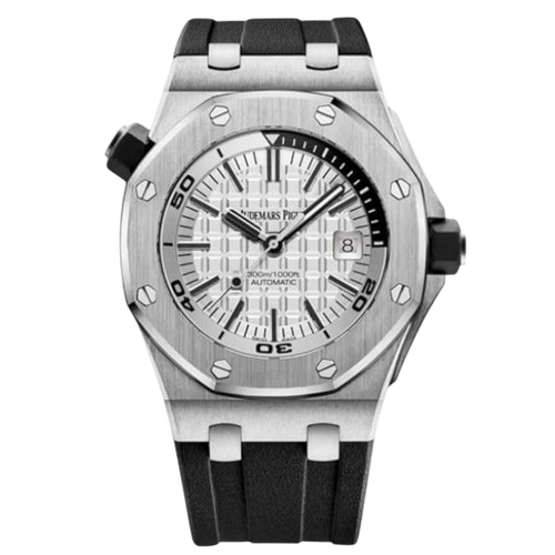 Audemars Piguet Offshore Super Clone Swiss watch with 42mm stainless steel case and black dial, detailed watch face and bracelet visible