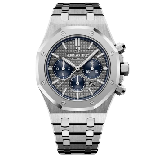 Audemars Piguet Chronograph watch with a 41mm case, featuring a Swiss super clone movement and a wine-colored dial.