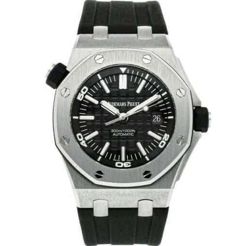 Audemars Piguet Royal Oak Offshore Super Clone watch with a 42mm case, featuring a dark dial and stainless steel bracelet.