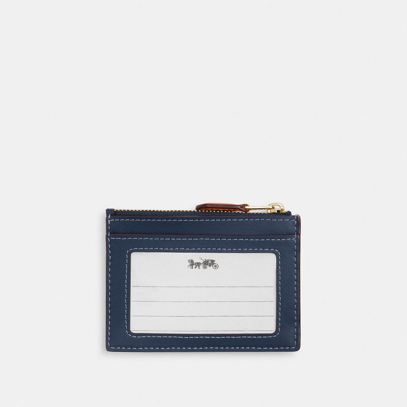 Mini Skinny Id Case In Signature Denim – Im/Denim/Natural