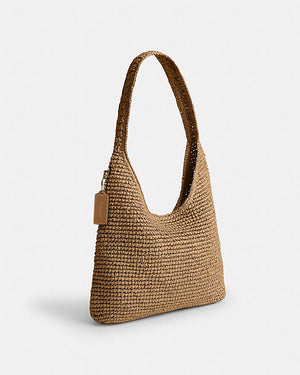 COACH BROOKLYN SHOULDER BAG 28 in paper straw