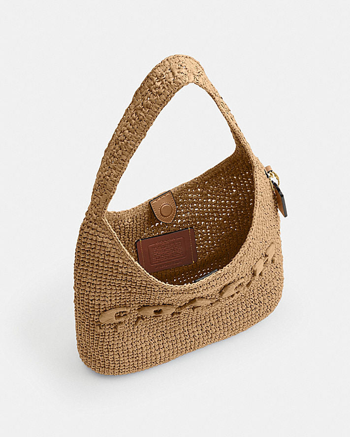COACH BROOKLYN SHOULDER BAG 28 in paper straw