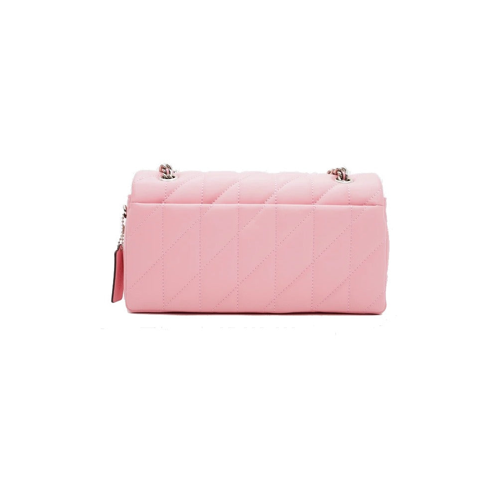 Pink Coach Tabby Shoulder Bag 26 with pillow quilting, stylish accessory featuring quilted design and shoulder strap.
