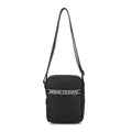 Armani Exchange Men's Nylon Messenger Crossbody Bag with Logo Tape Strap – Black