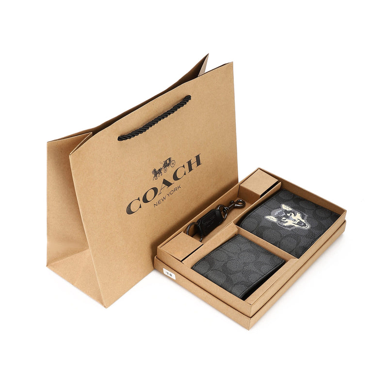 COACH set (Wallet & Card holder & Key chain)