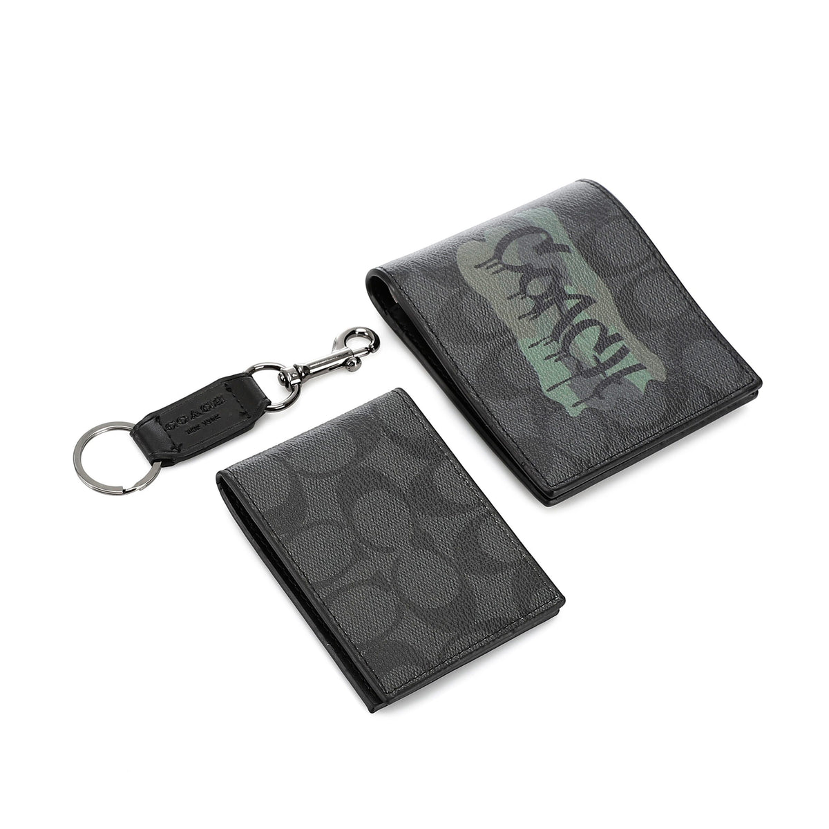 COACH set (Wallet & Card holder & Key chain)