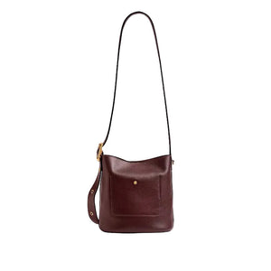 Coach Bleecker Bucket Bag 21 in burgundy