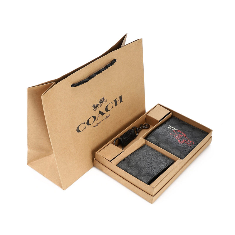 COACH set (Wallet & Card holder & Key chain)