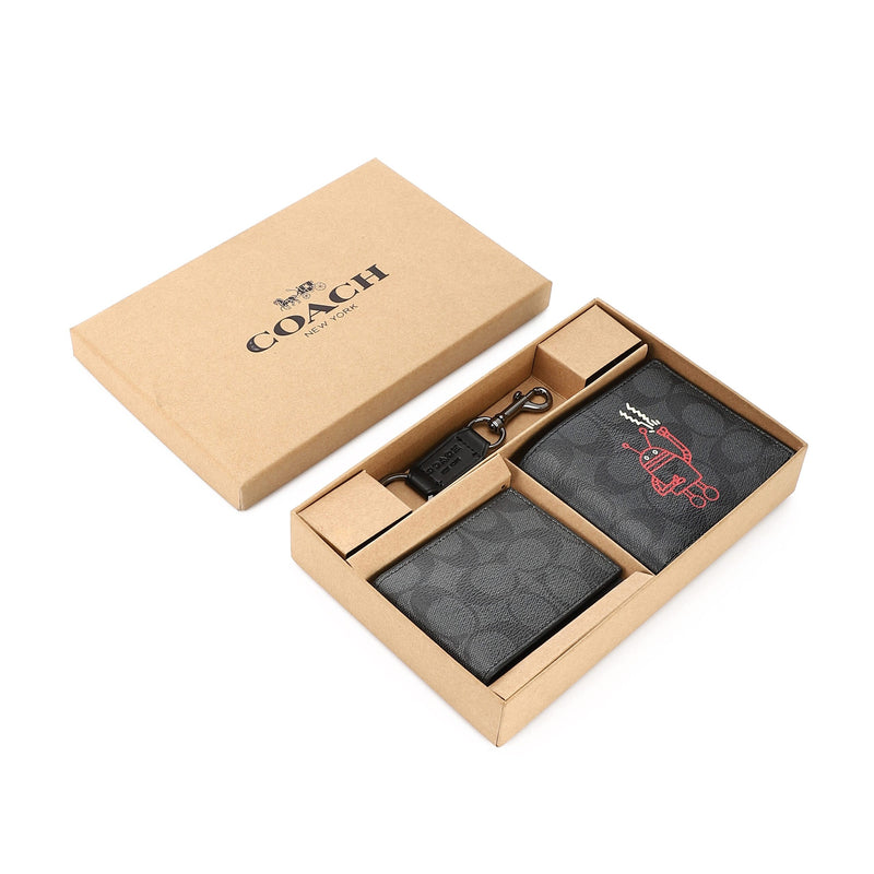COACH set (Wallet & Card holder & Key chain)