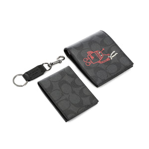 COACH set (Wallet & Card holder & Key chain)