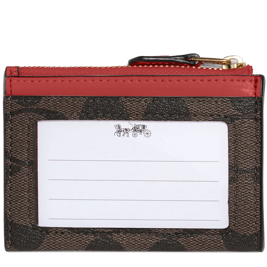 Coach Mini Skinny ID Case F88208 – Brown/1941 Red