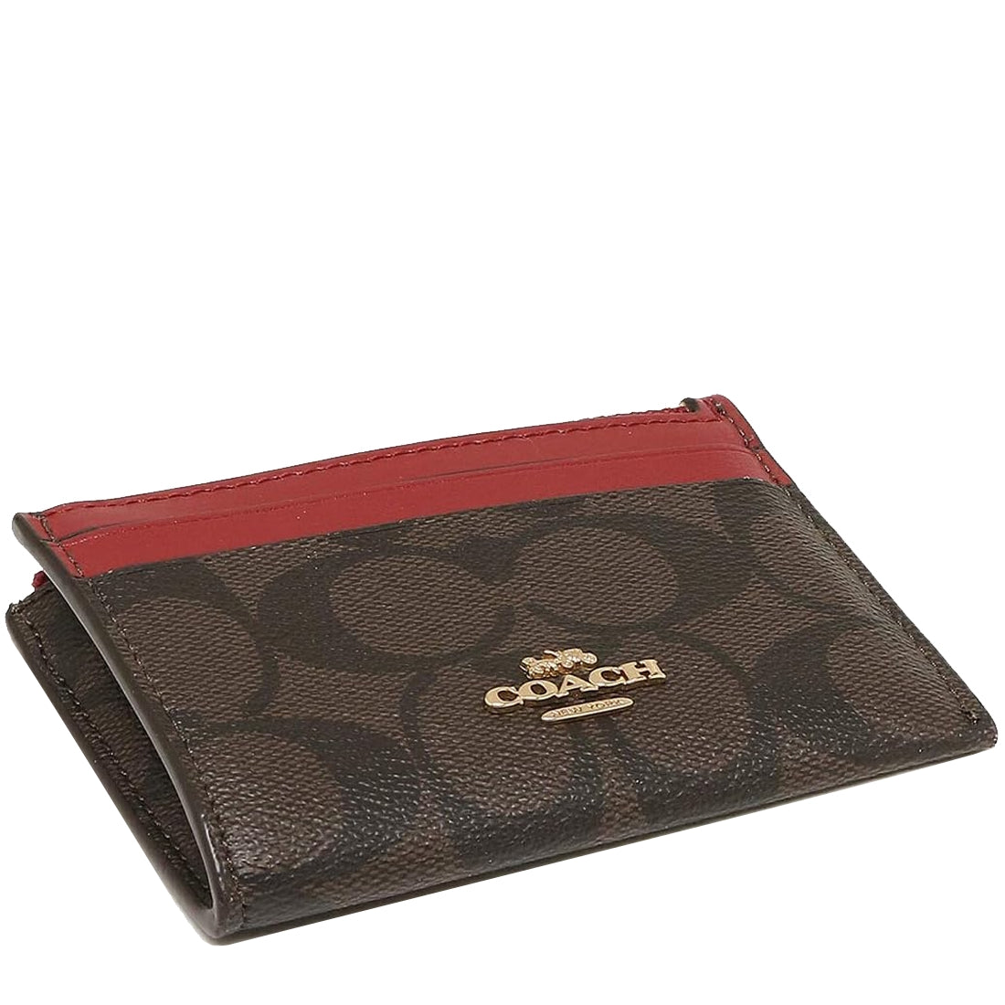 Coach Mini Skinny ID Case F88208 – Brown/1941 Red