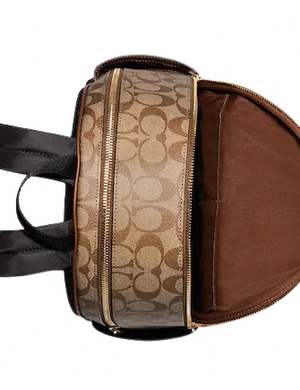 Coach Court Backpack In Blocked Signature Canvas