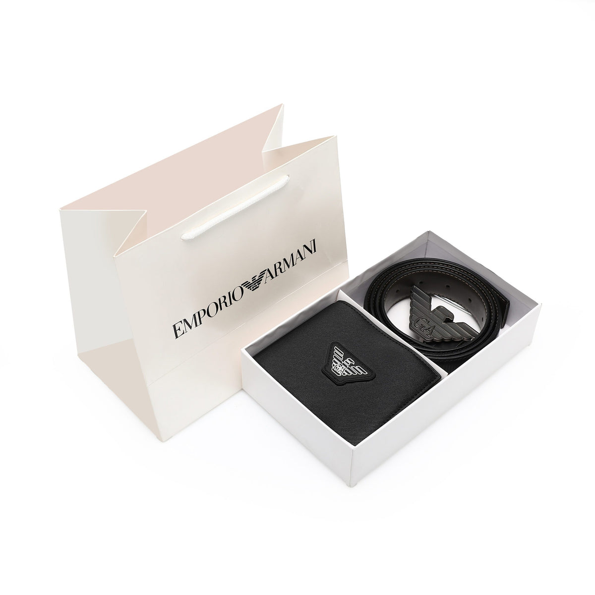 EMPORIO ARMANI set (Wallet & Belt)