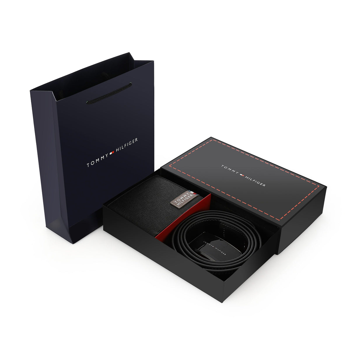 TOMMY HILFIGER set (Wallet & Belt)