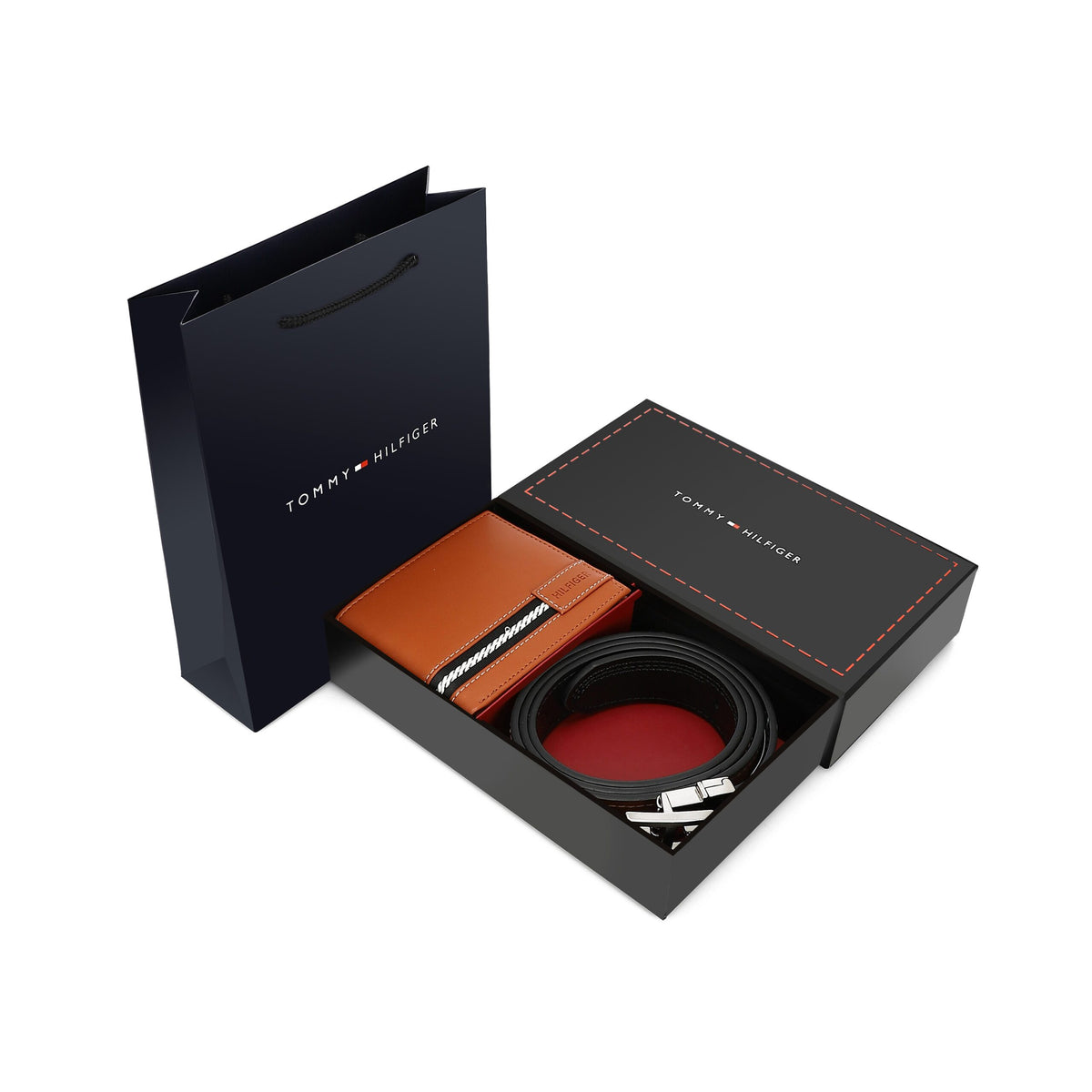 TOMMY HILFIGER set (Wallet & Belt)