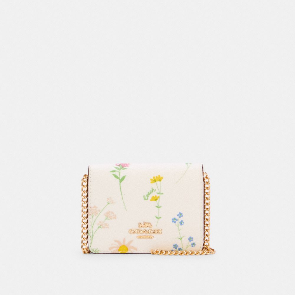 Coach Wallet in Colorblock with Floral Print C0061 – Off White/Multi