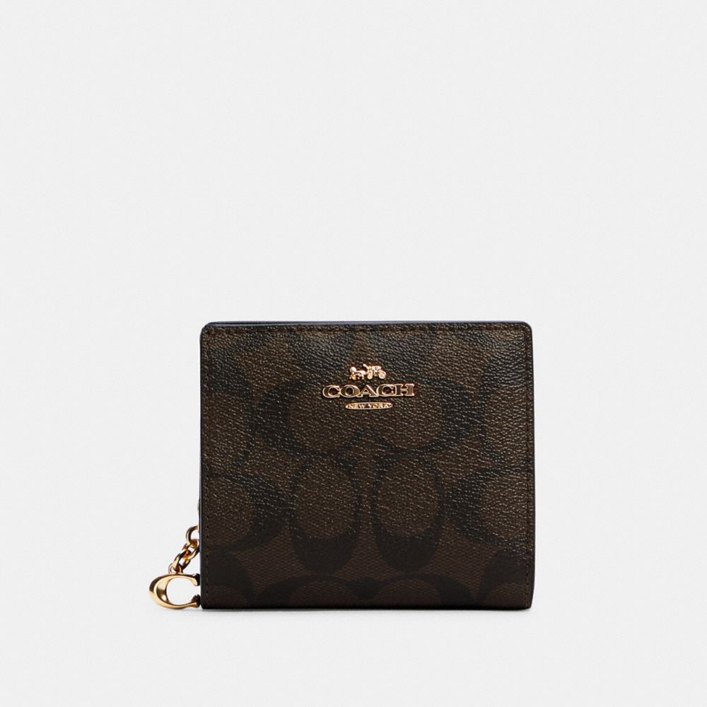 Coach Snap Wallet in Signature Canvas C3309 – Khaki