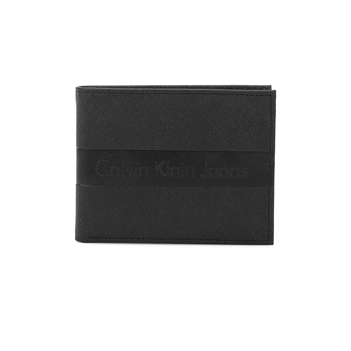 Calvin Klein Men's Leather Bifold Wallet with ID Window – Black