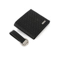 Calvin Klein Men's Wallet & Key Ring Gift Set – Logo Plate Wallet – Black