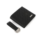 Calvin Klein Men's Wallet & Key Ring Gift Set – Logo Plate Wallet – Black