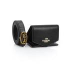 Coach Women's Wallet & Belt Gift Set – Black/Red – side view