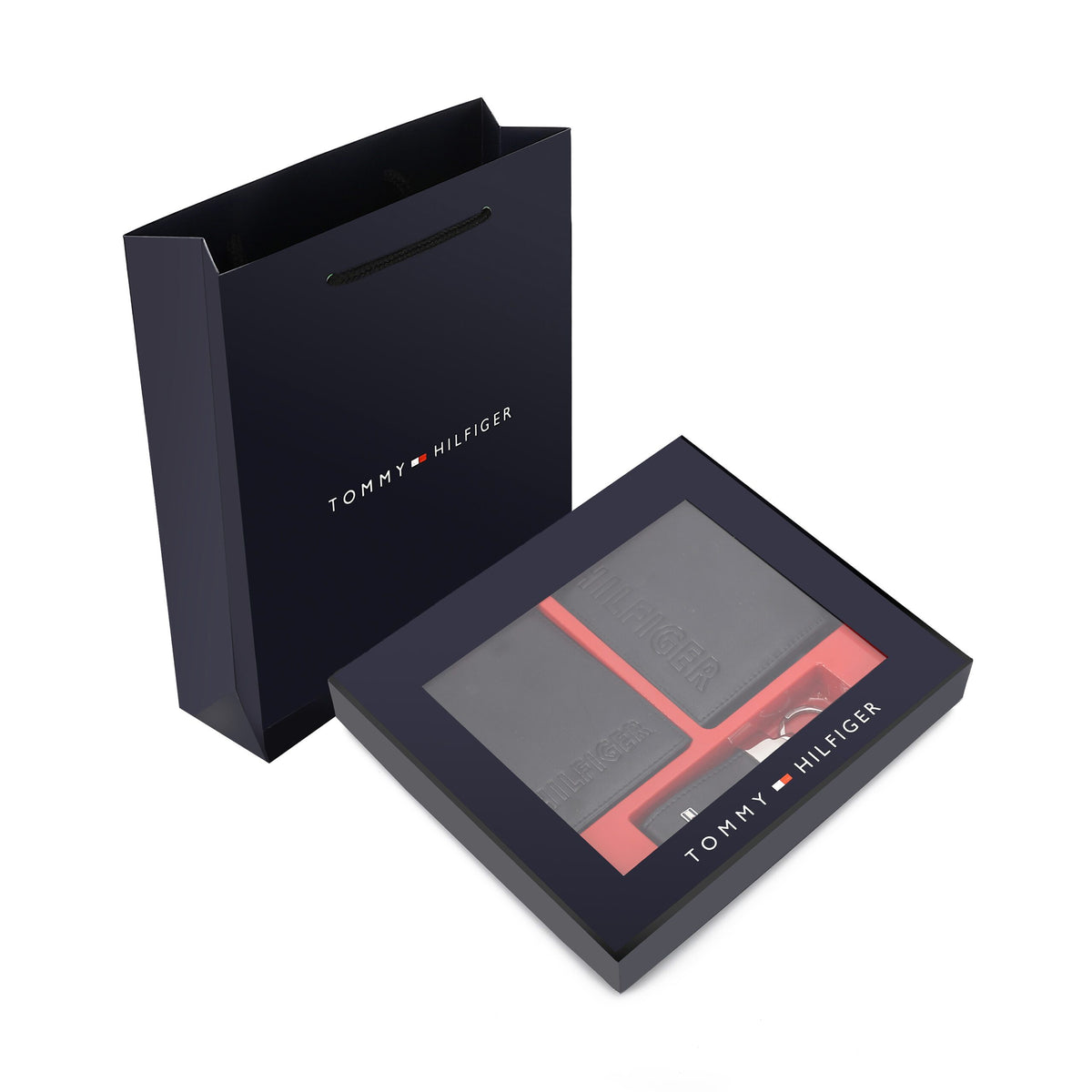 TOMMY HILFIGER set (Wallet & Card holder & Key chain)