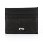 Dior Men's Card Holder in Perforated Dior Oblique Leather – Black