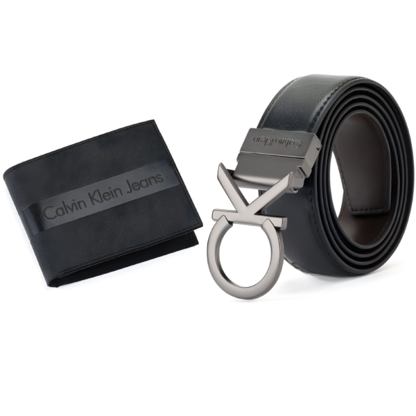 CK Reversible Belt & Wallet Set For Men