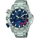 Casio Edifice Chronograph Watch for Men Blue Dial with Silver Stainless steel Strap EFR-558D-2AV