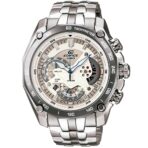 Casio Edifice Chronograph Watch for Men White Dial with Silver Stainless steel Strap EF-550D-7AV