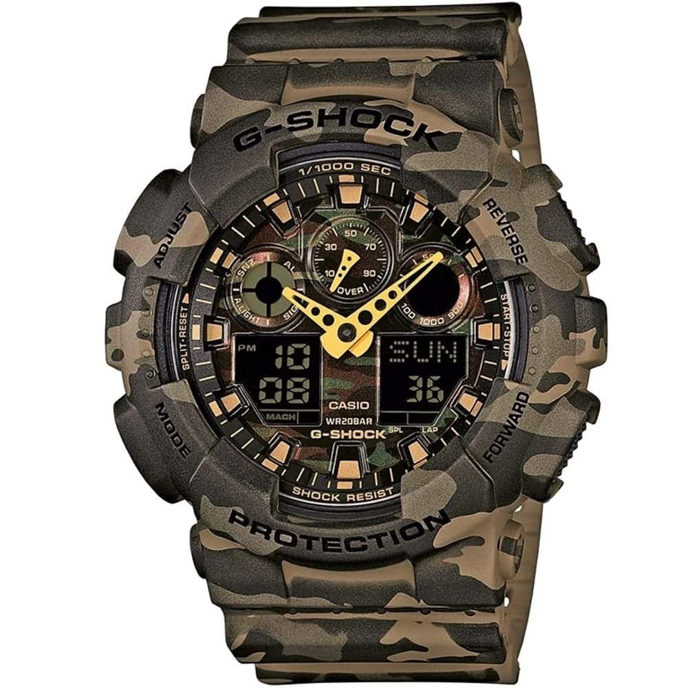 01-274.jpg Casio G-Shock Chronograph Watch for Men Brown Dial with Brown Resin Strap GA-100CM-5AER - Image 1
