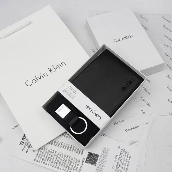 Calvin Klein Wallet & Keychain Set For Men