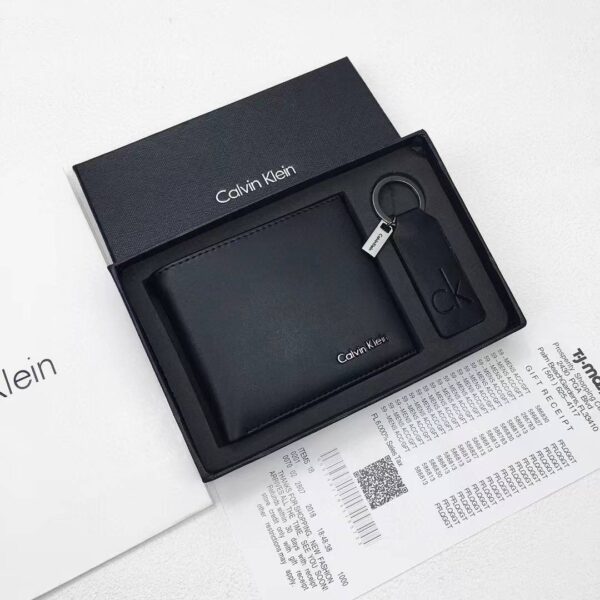 Calvin Klein Wallet & Keychain Set For Men