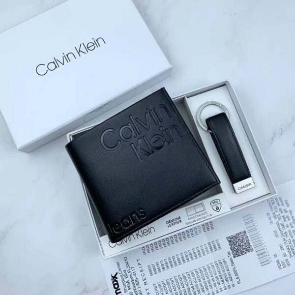 Calvin Klein Wallet & Keychain Set For Men