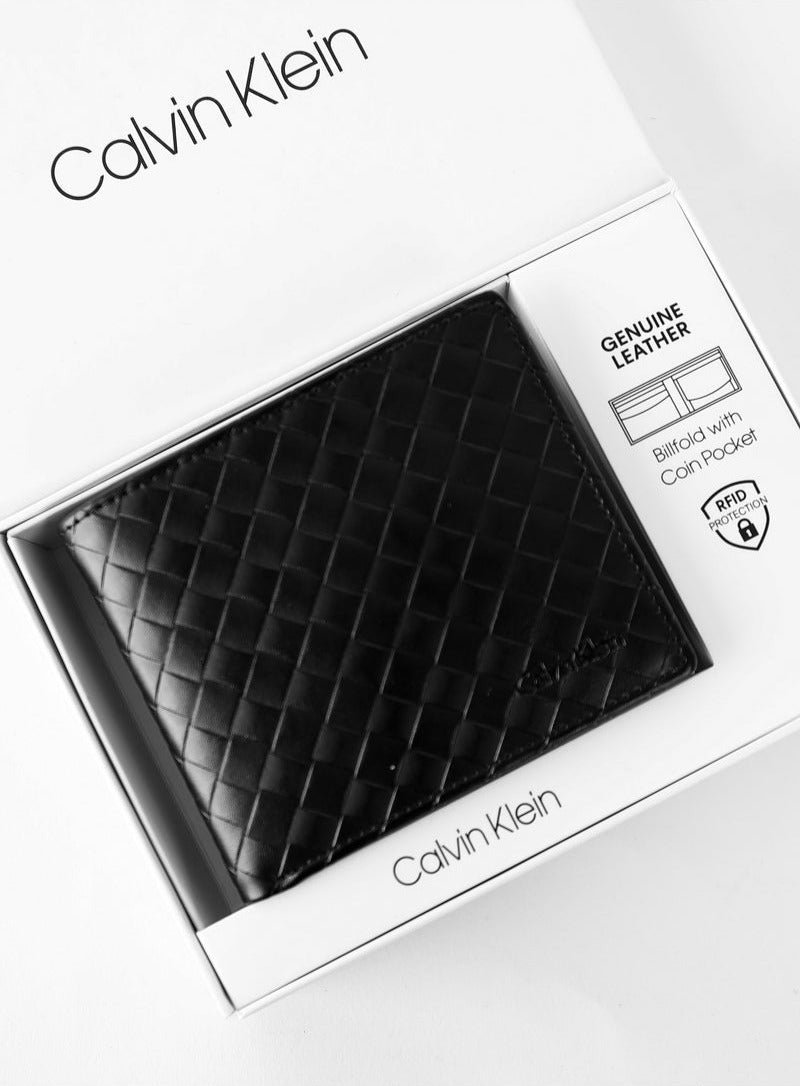 01-305.jpg CK Black Leather Wallet For Men - Image 1