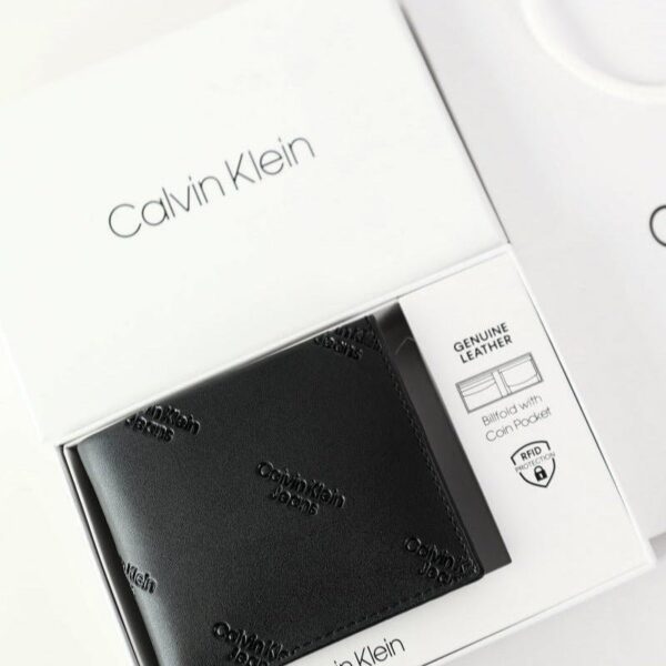CK Black Leather Wallet For Men
