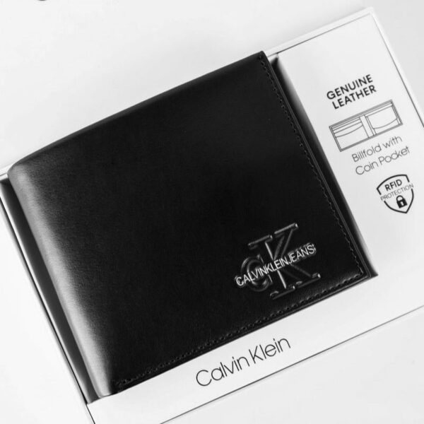 CK Black Leather Wallet For Men
